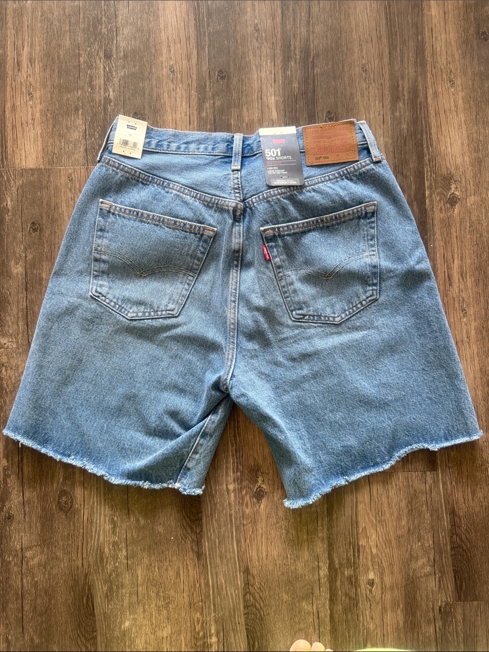 Levi's Blue Denim Cutoff Shorts with Back Pockets